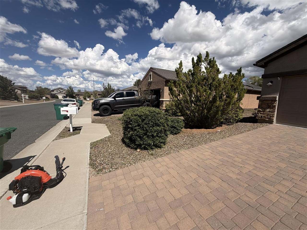 Juniper and shrub trimming with full cleanup on a Prescott Valley home